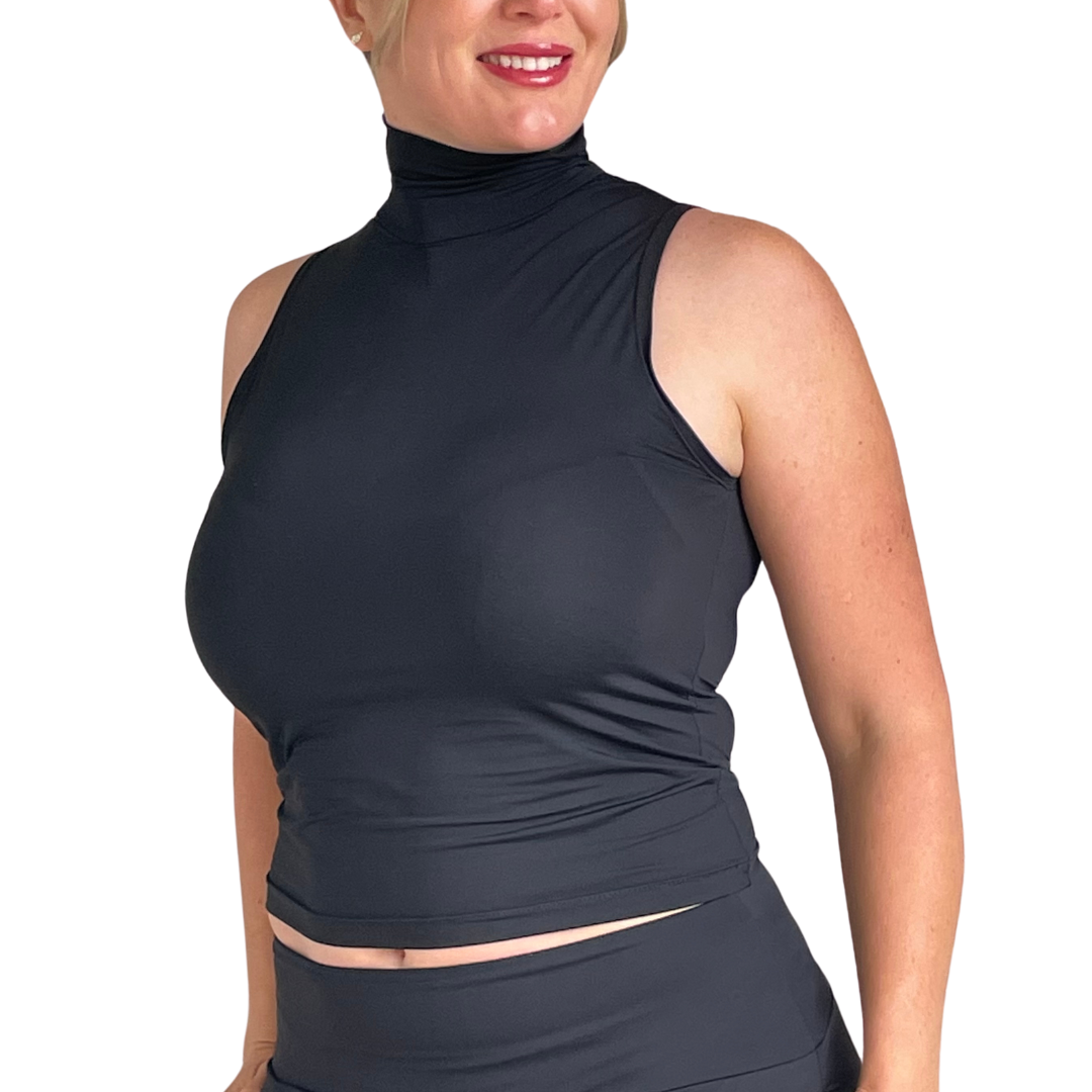 SkinnVi Solara Top Sleeveless Turtle Neck